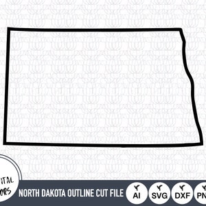 North Dakota Umriss SVG-Dateien | North Dakota Feilen | Vereinigte Staaten von Amerika Vektor | North Dakota Vektor | North Dakota Karte Clip Art