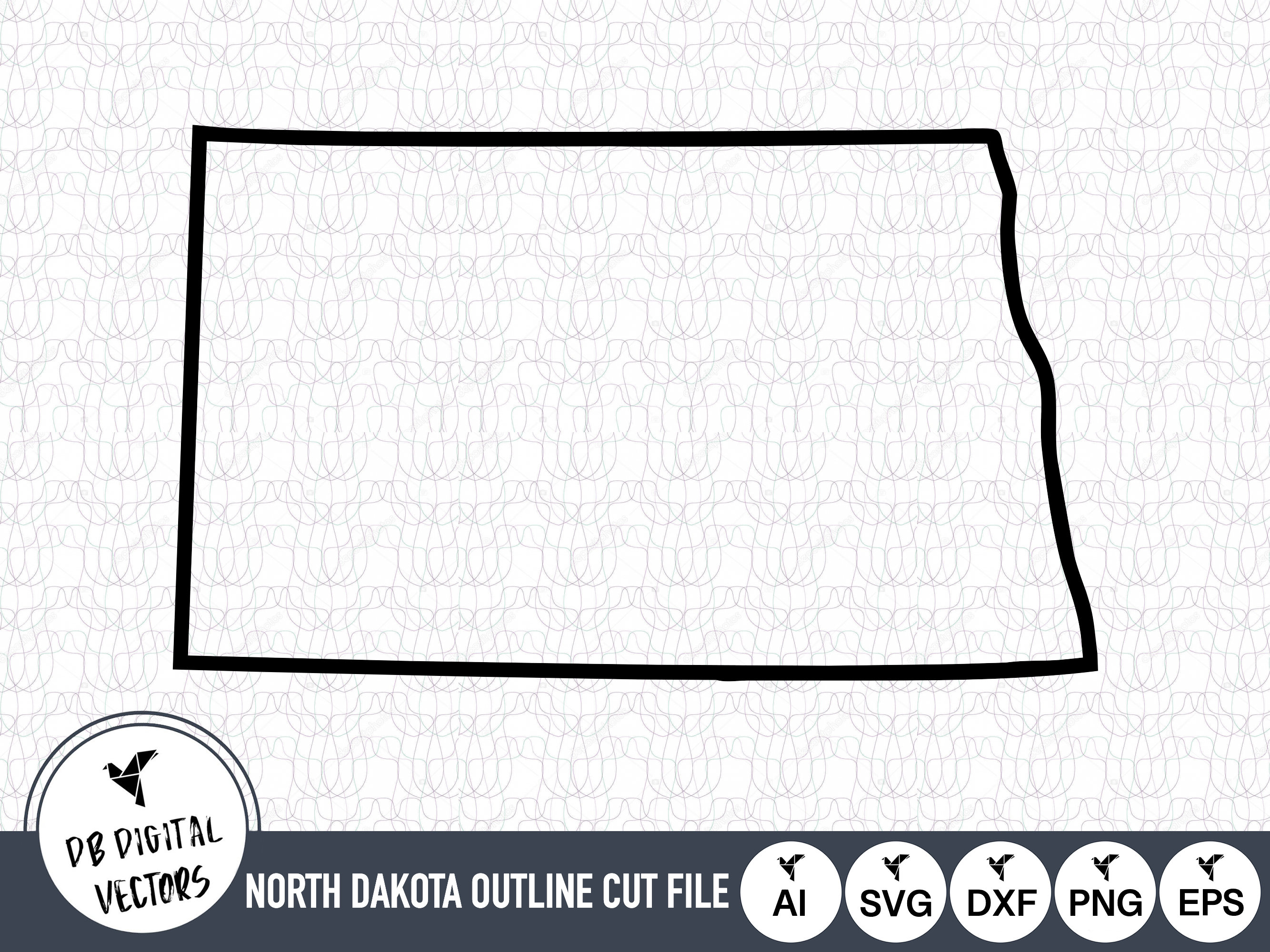 North Dakota Outline SVG Files North Dakota Cut Files - Etsy