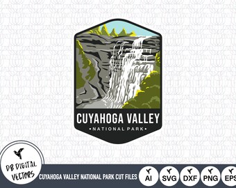Cuyahoga Valley National Park Outline SVG Cut Files