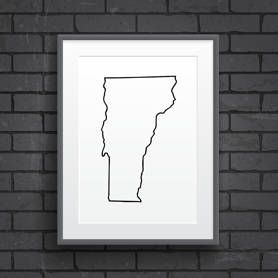 Vermont Outline SVG Files Vermont Cut Files United States | Etsy