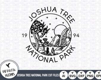 Joshua Tree National Park Outline SVG Files (Digital Download)