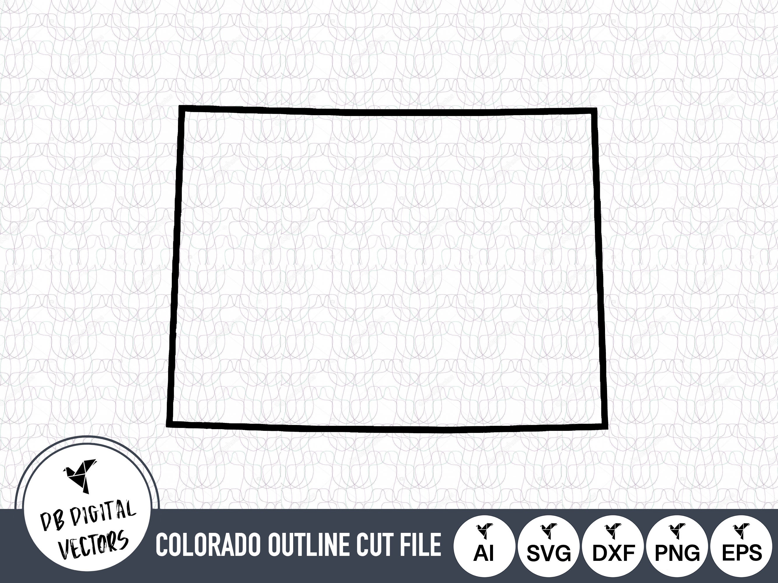 Colorado Outline SVG Files Colorado Cut Files United Etsy