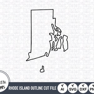 Rhode Island Umriss SVG-Dateien | Rhode Island Cut Dateien | Vereinigte Staaten von Amerika Vektor | Rhode Island Vektor | Rhode Island Karte Clip Art