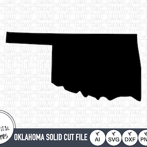 Oklahoma Solid SVG Files | Oklahoma Cut Files | United States of America Vector Files | Oklahoma Vector | Oklahoma Map Clip Art