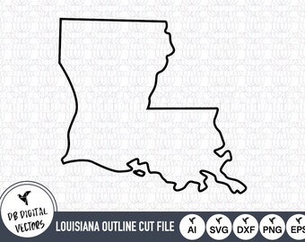 Louisiana Outline SVG Files | Louisiana Cut Files | United States of America Vector Files | Louisiana Vector | Louisiana Map Clip Art