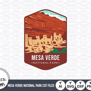 Arquivos SVG do emblema do Parque Nacional Mesa Verde | Arquivos de corte do Parque Nacional de Mesa Verde | Estados Unidos da América | Parque Nacional Mesa Verde Logo