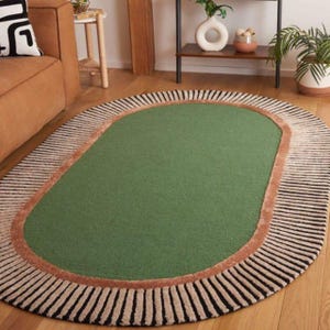 Oval Desing shaped handmade Table rug hand Tufted carpet woolen rug High Quality Area Rug For Living room, Hall, bedroom, 8x10, 9x12, 10x14
