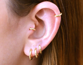 Gold Huggie Earrings, Sterling silver Huggie Hoop Earrings, Gold Hoop Earrings, Silver Hoop Earrings, Small Hoop Earrings, Cartilage Hoop
