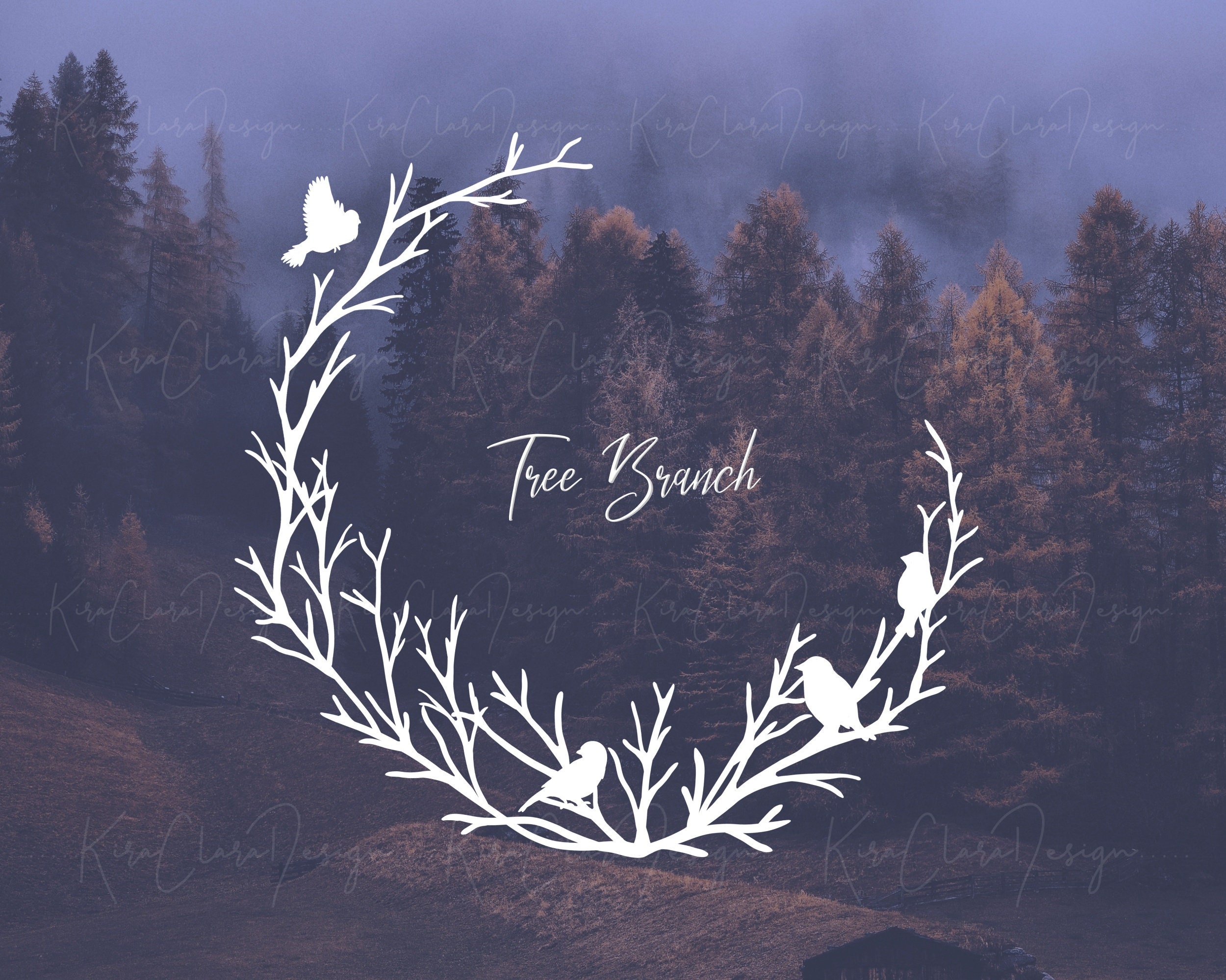 Tree Branch Wreath Clipart/vine Wreath Frame Svg/wreath Etsy