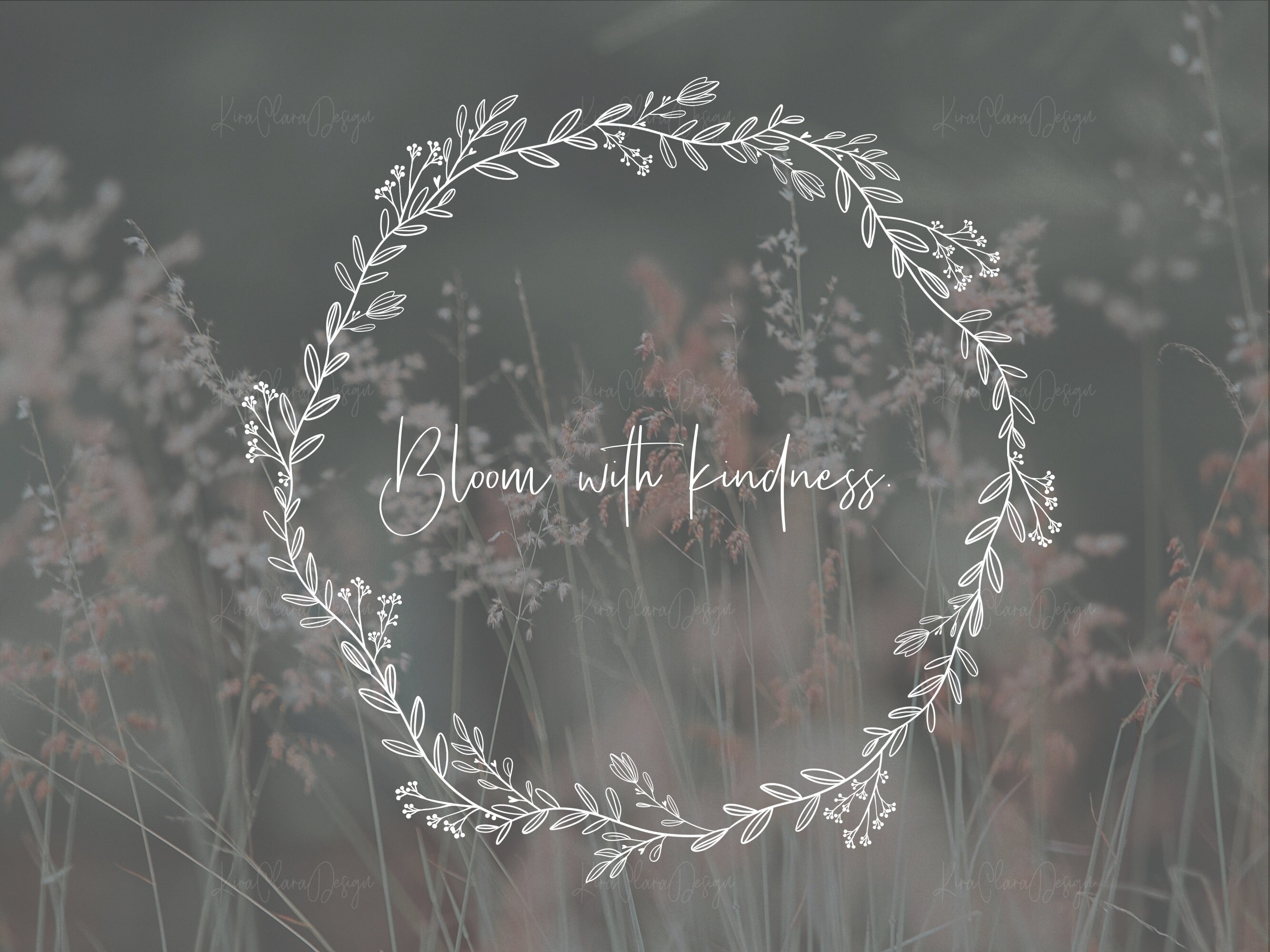 Wildflower Wreath Clipart Svg/floral Wreath Png/wedding Flower Etsy