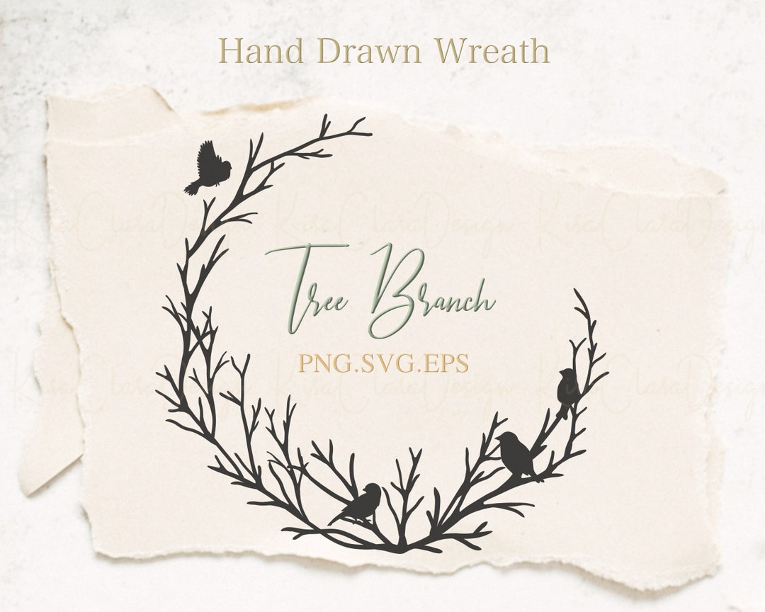 Tree Branch Wreath Clipart/vine Wreath Frame Svg/wreath Etsy