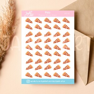 Pizza Planner Sticker Sheet | Slice of Pizza | Icon Sticker | Bullet Journal