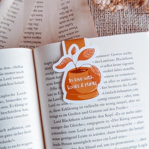 Marcapáginas magnético Libros y Plantas | impreso por ambas caras | para los amantes de los libros