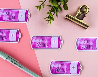 Positive Energy | Stay Positive Vinyl Sticker Laminated | Die Cut Stickers | Laptop Stickers | self love | Planner Stickers Bullet Journal