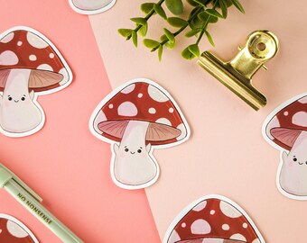 Mushroom sticker laminated | Laptop Stickers | Planner Stickers for Bullet Journal