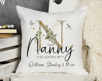Personalised Nanny Cushion | Nanny Birthday Gift | New Nanny Gift | Nanny Christmas Gift | Gift From Grandchildren | Nanny Gift | Best Nan