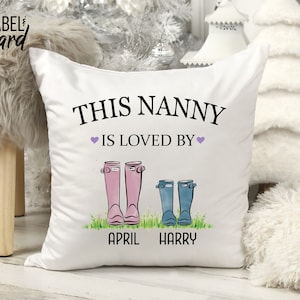 Personalised Nanny Cushion | Nanny Birthday Gift | New Nanny Gift | Nanny Christmas Gift | Nanny Gift | Nanny Gifts | Nanny Mothers Day Gift