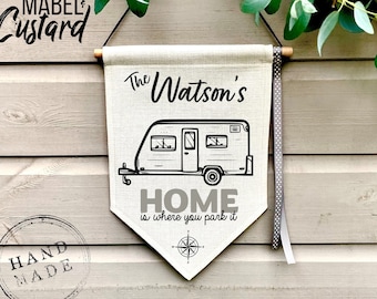 Personalised Caravan Sign | Home is Where You Park It Gift | Van Life | Caravan Gift | Caravan Sign | Caravan Decoration