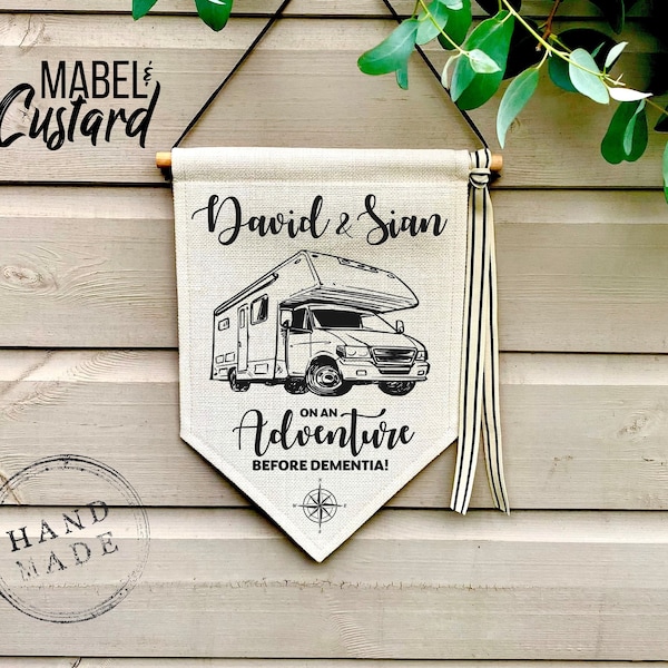 Personalised MOTORHOME name sign | Van life | Camper Van | Motorhome | VW Camper | Adventure before dementia | Adventure Sign