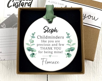 Personalised Childminder Gift, Childminder Gift, Personalised Babysitter Keepsake, Childminder Ceramic Ornament, Childminder Thank You Gift