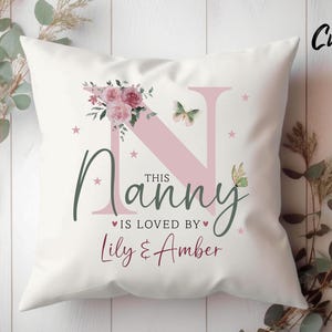 Personalised Nanny Cushion | Nanny Birthday Gift | New Nanny Gift | Nanny Christmas Gift | Gift From Grandchildren | Nanny Gift | Best Nan