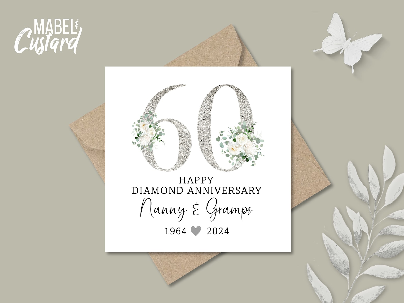 Glückwunschkarte zum 60. Hochzeitstag
