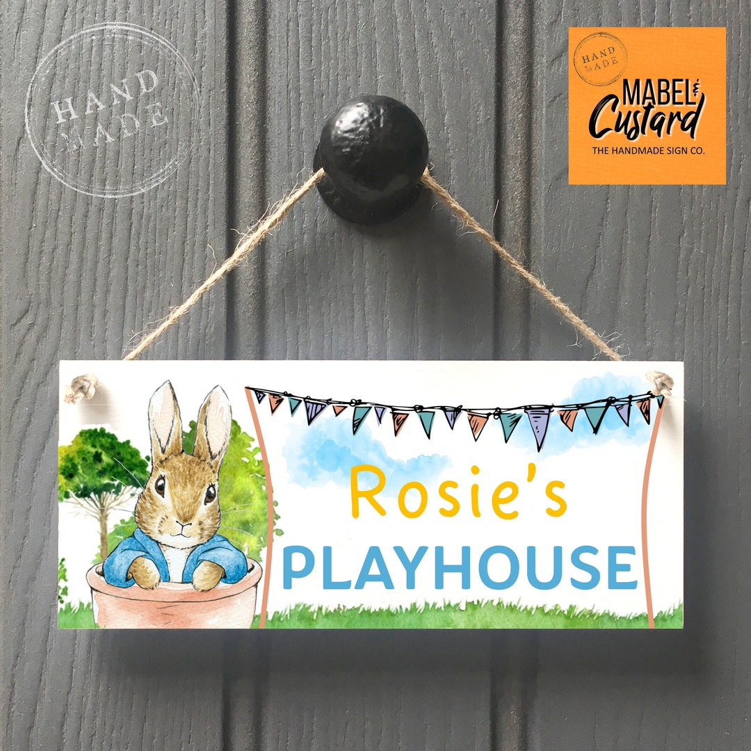 Sign Post Peter Rabbit Fun Peter Rabbit Personalised Door Sign | Kids Personalised Door Sign ...