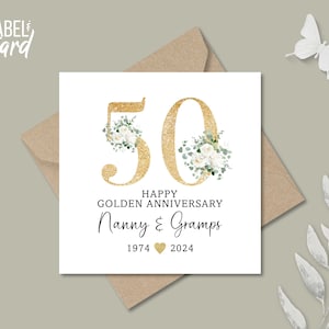 50th wedding anniversary card