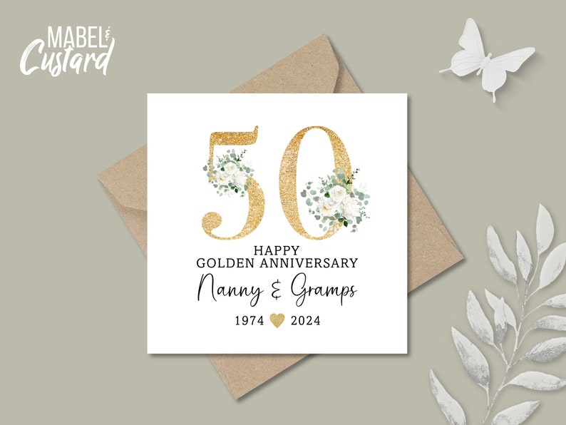 50th wedding anniversary card