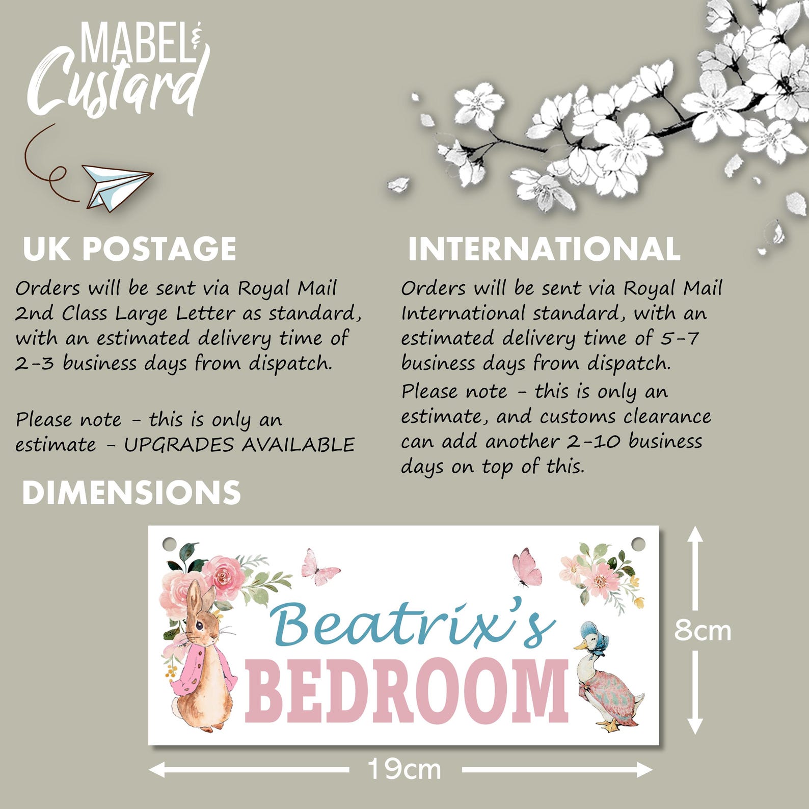 Personalised Bedroom Door Sign | Personalised Room Sign | Bedroom Door ...