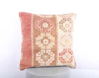 Bohemian Kilim Pillow, Turkish Kilim Pillow, 18x18 Pillow Case, Handmade Kilim Pillow, Home Decor, Livingroom Decor, Turkey Pillow