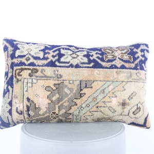 Kilim Lumbar, 12x20 Pillow Cover, Turkish Kilim Pillow, Vintage Kilim Pillow, Handmade Kilim Pillow, Boho Decor, Sofa Throw Pillow