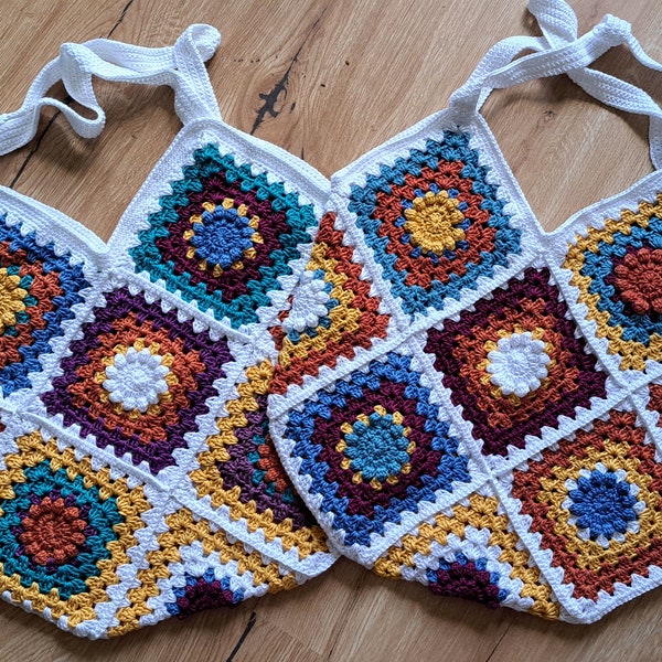 Grannysquare Häkeltasche/Oma Quadrate/ Einkaufstasche