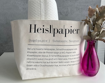 Heislpapier / Utensilo / Aufbewahrung / Badezimmer / Toilette / Klopapier / Klo / Homedeko / Deko / modern / Einzugsgeschenk / natur