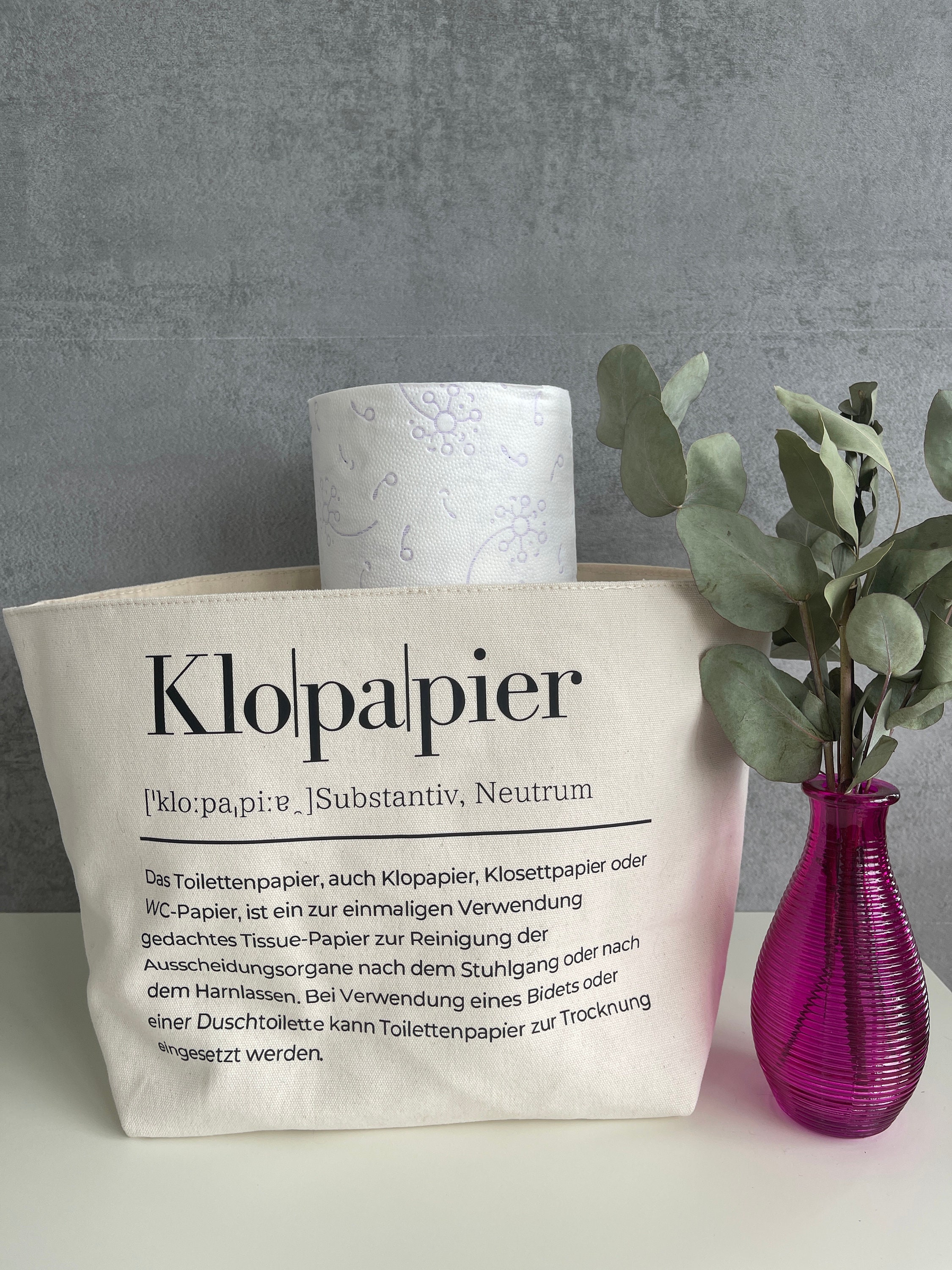 Toilettenpapier Aufbewahrungskorb - Lustiger WC Papierhalter Fürs Badezimmer