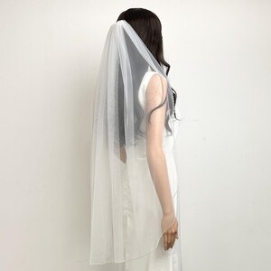 Pearl Bridal Veil,Pearl Beaded Wedding Veil,Soft Tulle Veil,Cathedral Veil,One Tier Veil,Elbow Veil,Glam Wedding Veil,Premium Veil,