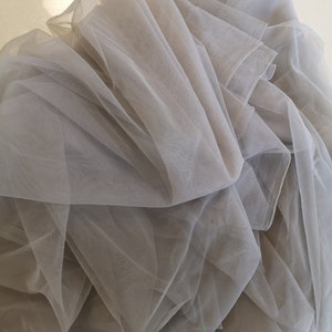 Gray Tulle,Soft Tulle,Wedding Bridal Veils Tulle Mesh Fabric,DIY Veil Fabric