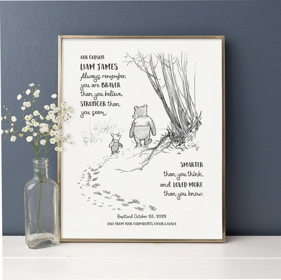 Personalized Baptism Gift From Godparents to Godson, Christening Gifts