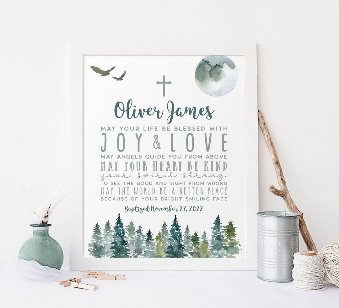 Personalized Baptism Gift Baby Boy Dedication Gift May Your Etsy
