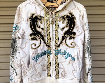 VTG Y2K Christian Audigier Zip-up Hoodie - Etsy