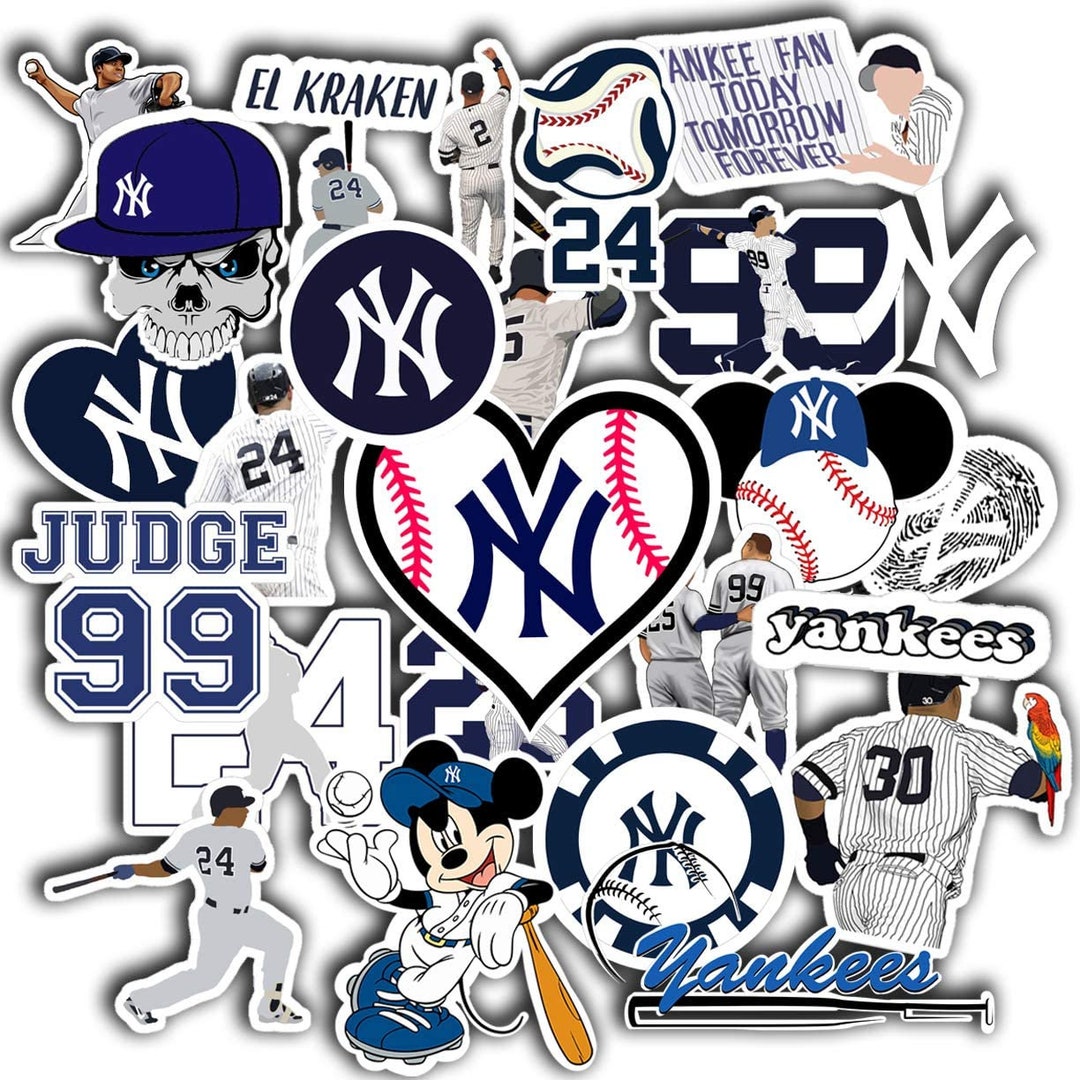 50 PCS Yankees Stickers New York Baseball Team Etsy