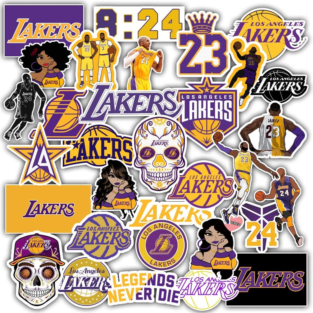 Stickers Pack Los Angeles Vinyl Lakers Aesthetic Stickers Pack Etsy