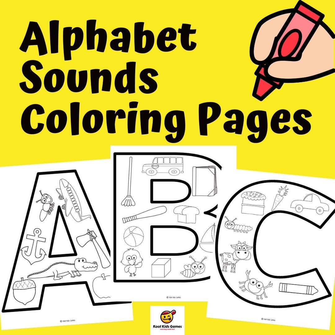Alphabet Coloring Pages | Letter Sounds A-Z | Printable Phonics ...