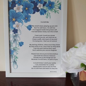 Poesia sull'Alzheimer/demenza - Sono ancora io - Stampa A4 su carta fotografica lucida (200 g/m²)