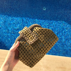 Oil Green Raffia Woven Handbag,Raffia Pouch Bag,Knitted Raffia Handbag,Crochet Handbag,Summer Raffia Handbag,Handmade Raffia Clutch Wedding