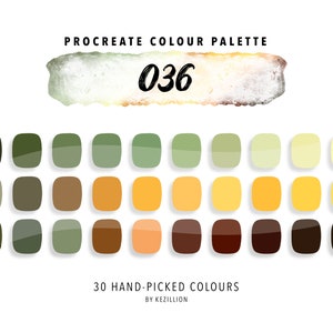 Paleta de cores Procreate 036 | Download digital | Amostras