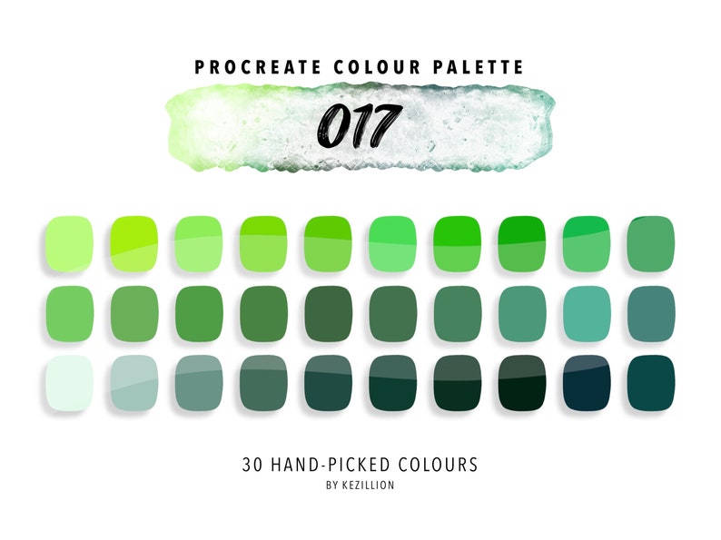 Color 017 Procreate Colour Palette 017 | Digital Download | Swatches - Etsy