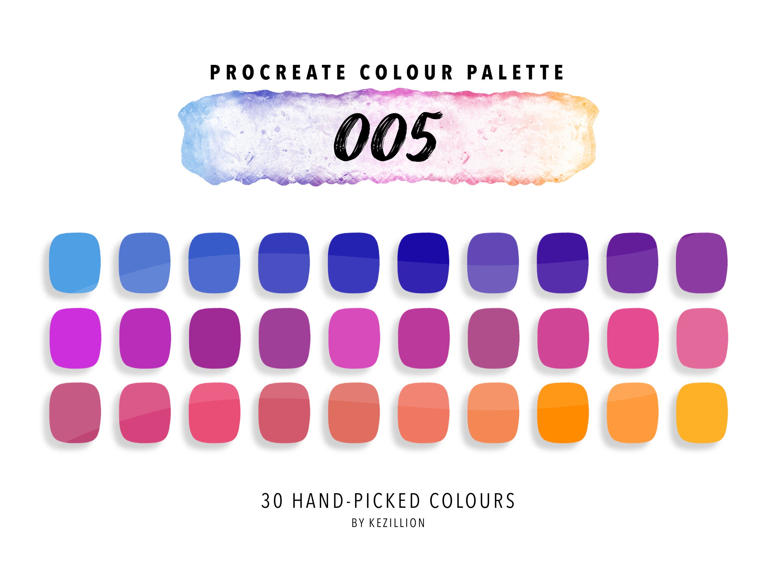 Procreate Colour Palette 005 | Digital Download | Swatches - Etsy