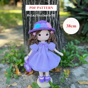 38cm - Emmo Crochet Doll Pattern, Hydrangea Doll, Amigurumi Doll Pattern, PDF English Tutorial