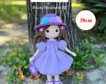 38cm - Emmo Crochet Doll Pattern, Hydrangea Doll, Amigurumi Doll Pattern, PDF English Tutorial